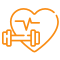 icons healthcare heart gym