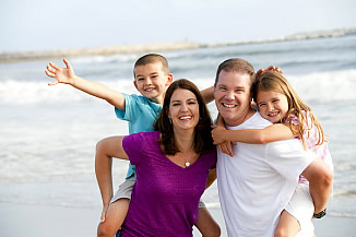 Family with affordable health coverage