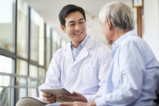 doctor speaking to patient