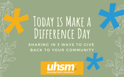 Today is Make a Difference Day: Sharing in three ways to give back to your community